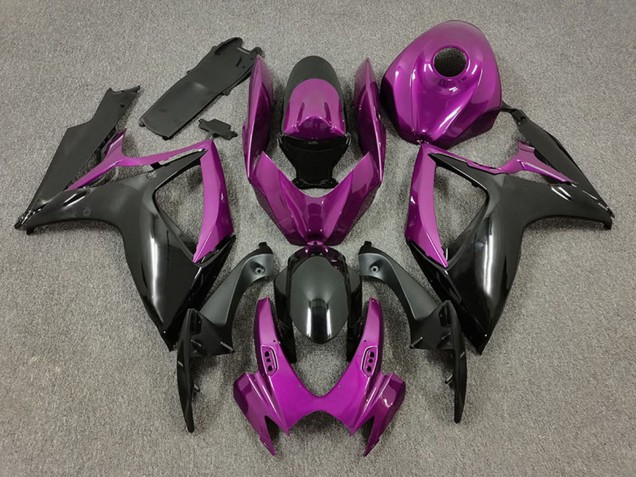 Suzuki GSXR 600 / GSXR 750 Motorrad Verkleidung 2006-2007 - Lila Schwarz