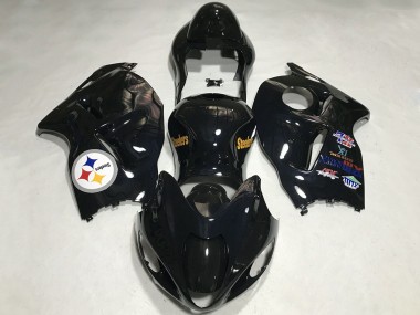 Suzuki GSXR 1300 Motorrad Verkleidung 1996-2007 - Glanzendes Schwarz Team Logo