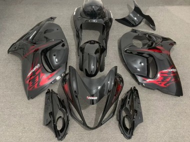 Suzuki GSXR 1300 Motorrad Verkleidung 2008-2020 - Glanzendes Schwarz Rot