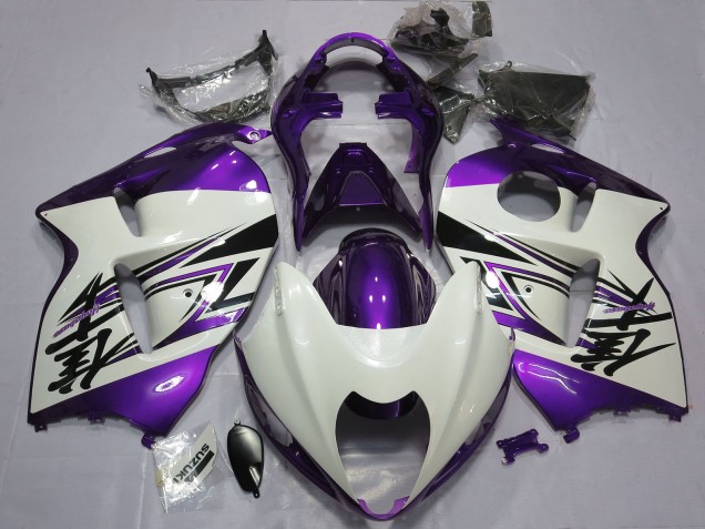 Suzuki GSXR 1300 Motorrad Verkleidung 1996-2007 - Glanzendes Weiss Lila