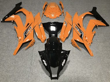 Kawasaki ZX10R Motorrad Verkleidung 2011-2015 - Orange Glanzendes Schwarz