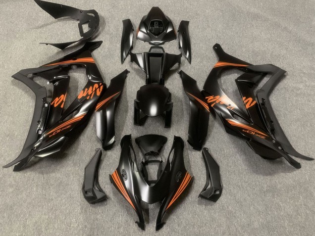 Kawasaki ZX10R Motorrad Verkleidung 2016-2020 - Matt Schwarz Orange Ninja