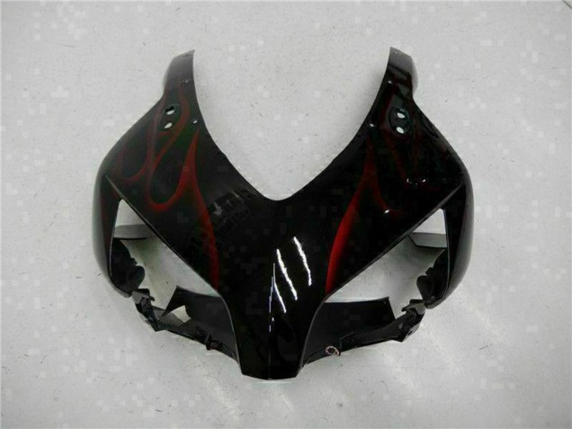 Honda CBR1000RR Motorrad Verkleidung 2004-2005 - Glanzendes Schwarz Rot Flamme
