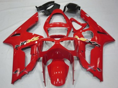 Kawasaki ZX6R Motorrad Verkleidung 2003-2004 - Rot