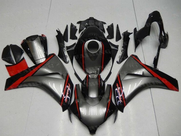 Honda CBR1000RR Motorrad Verkleidung 2008-2011 - Grau Rot Glanzendes Schwarz