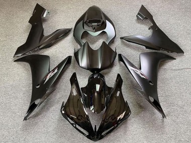 Yamaha R1 Motorrad Verkleidung 2004-2006 - Glanzendes Schwarz Matt Schwarz