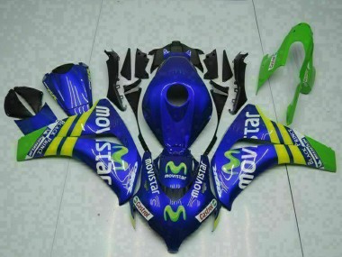 Honda CBR1000RR Motorrad Verkleidung 2008-2011 - Blau Gelb Grun MoviStar Castrol