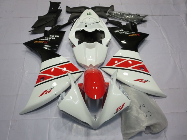 Yamaha R1 Motorrad Verkleidung 2012-2014 - Weiss Rot Schwarz