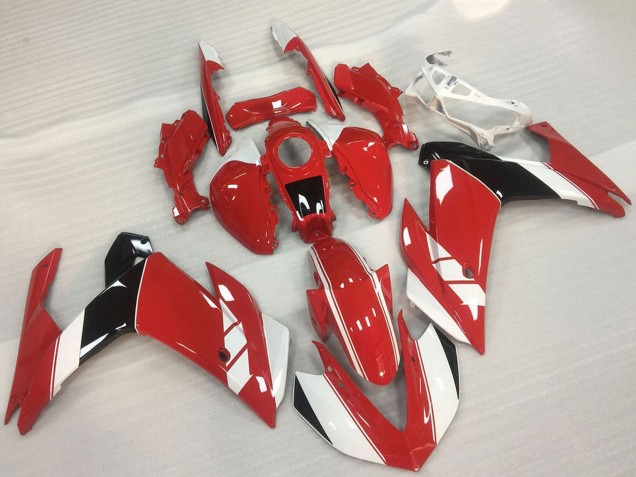 Yamaha R3 Motorrad Verkleidung 2015-2018 - Rot Weiss Glanzendes Schwarz