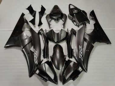 Yamaha R6 Motorrad Verkleidung 2008-2016 - Glanzendes Schwarz Weiss Aufkleber