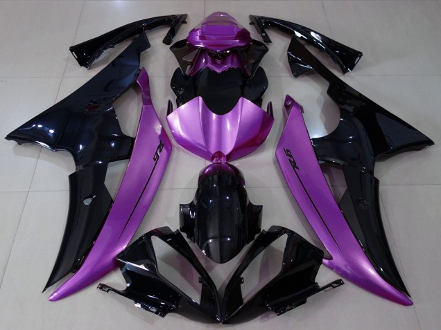 Yamaha R6 Motorrad Verkleidung 2008-2016 - Lila Glanzendes Schwarz