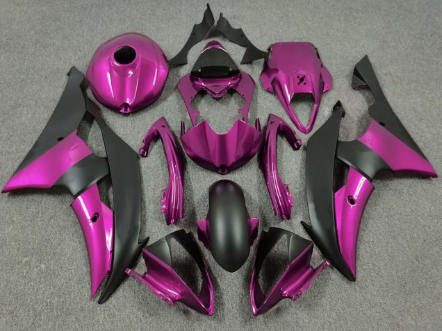 Yamaha R6 Motorrad Verkleidung 2008-2016 - Rosa Matt Schwarz