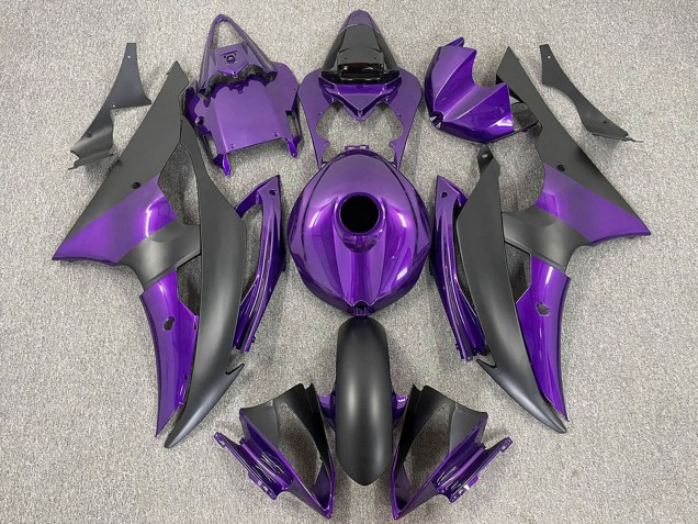 Yamaha R6 Motorrad Verkleidung 2008-2016 - Lila Matt Schwarz