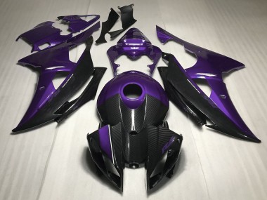 Yamaha R6 Motorrad Verkleidung 2008-2016 - Lila Carbonfaser Stil