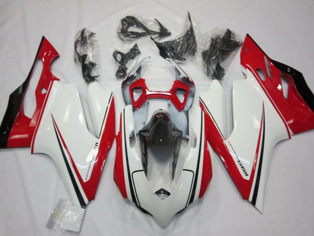 Ducati 1199 Motorrad Verkleidung 2011-2014 - Weiss Rot Schwarz Grun