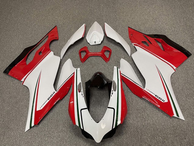 Ducati 1199 Motorrad Verkleidung 2011-2014 - Weiss Rot Schwarz Grun