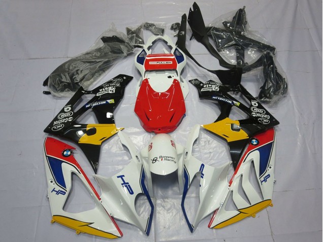 BMW S1000RR Motorrad Verkleidung 2015-2016 - Weiss Rot Blau Gelb Schwarz HP
