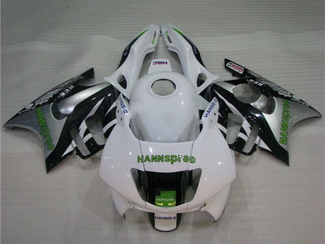 Honda CBR600 F3 Motorrad Verkleidung 1995-1996 - Weiss Silber Grun Hannspree