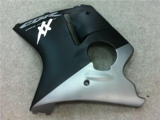 Honda CBR1100XX Blackbird Motorrad Verkleidung 1996-2007 - Matt Schwarz Silber