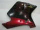 Honda CBR1100XX Blackbird Abs Motorrad Verkleidungen 1996-2007 - Glanzendes Schwarz Rot Flamme