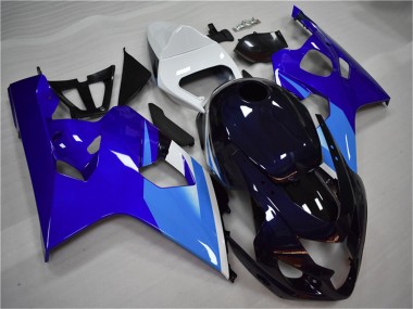 Suzuki GSXR 600/750 Motorrad Verkleidung 2004-2005 - Weiss Blau Schwarz