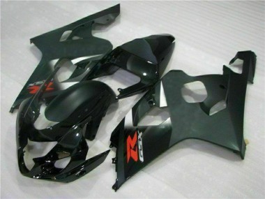 Suzuki GSXR 600/750 Motorrad Verkleidung 2004-2005 - Glanzendes Schwarz Matt Schwarz Rot Aufkleber