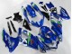 Suzuki GSXR 600/750 Motorrad Verkleidung 2008-2010 - Blau Weiss Grun Schwarz