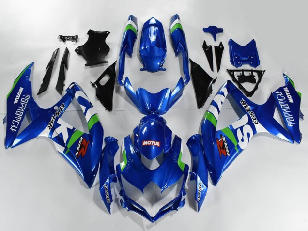 Suzuki GSXR 600/750 Motorrad Verkleidung 2008-2010 - Blau Weiss Grun Schwarz