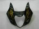 Suzuki GSXR 1000 Motorrad Verkleidung 2003-2004 - Glanzendes Schwarz Gold Flamme