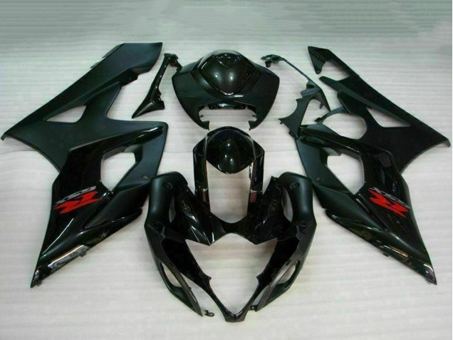 Suzuki GSXR 1000 Motorrad Verkleidung 2005-2006 - Glanzendes Schwarz Matt Schwarz Rot