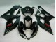 Suzuki GSXR 1000 Motorrad Verkleidung 2005-2006 - Glanzendes Schwarz Matt Schwarz Rot