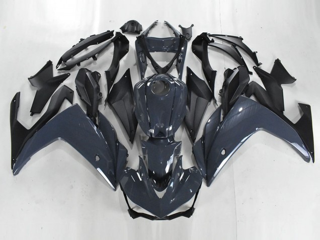 Yamaha YZF R3/R25 Motorrad Verkleidung 2015-2018 - Dunkel Grau Matt Schwarz