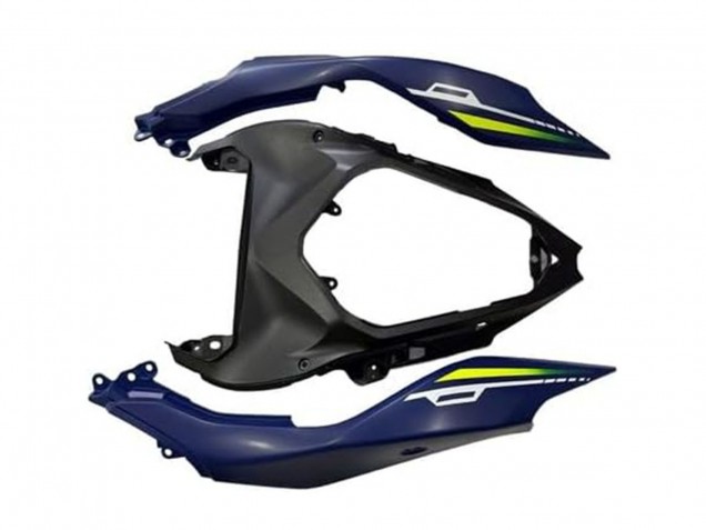 Kawasaki Ninja 500 EX500R Motorrad Verkleidung 2024-2025 - Blau Weiss Gelb Silber Schwarz