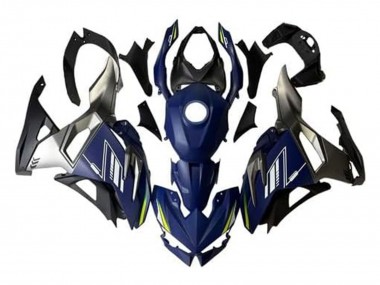 Kawasaki Ninja 500 EX500R Motorrad Verkleidung 2024-2025 - Blau Weiss Gelb Silber Schwarz