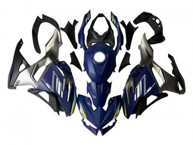 Kawasaki Ninja 500 EX500R Motorrad Verkleidung 2024-2025 - Blau Weiss Gelb Silber Schwarz