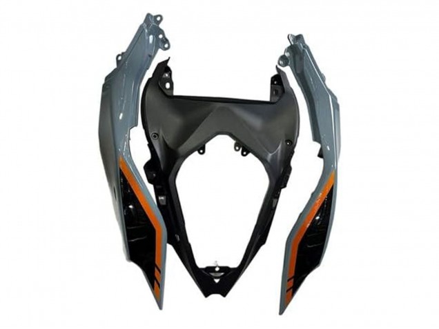Kawasaki Ninja 500 EX500R Motorrad Verkleidung 2024-2025 - Nardo Grau Orange Schwarz