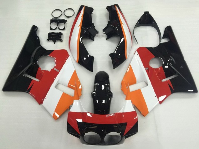 Honda CBR400RR NC23 Motorrad Verkleidung 1987-1989 - Orange Weiss Rot Glanzendes Schwarz