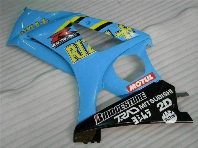 Suzuki GSXR 1000 Motorrad Verkleidung Kit 2007-2008 - Blau Gold Schwarz Rizla