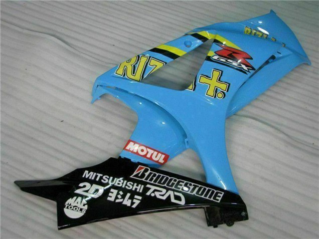 Suzuki GSXR 1000 Motorrad Verkleidung Kit 2007-2008 - Blau Gold Schwarz Rizla