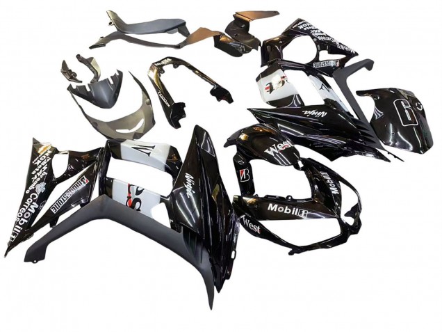 Kawasaki Z1000SX Motorrad Verkleidung 2010-2016 - Glanzendes Schwarz Gold Weiss Mobil West
