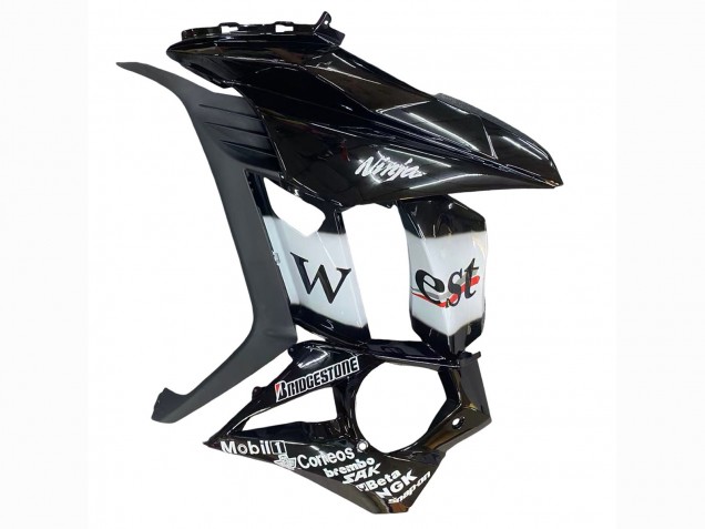 Kawasaki Z1000SX Motorrad Verkleidung 2010-2016 - Glanzendes Schwarz Gold Weiss Mobil West