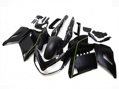 Kawasaki GTR1400/ZG1400 Motorrad Verkleidung 2007-2009 - Matt Schwarz Grun Linie
