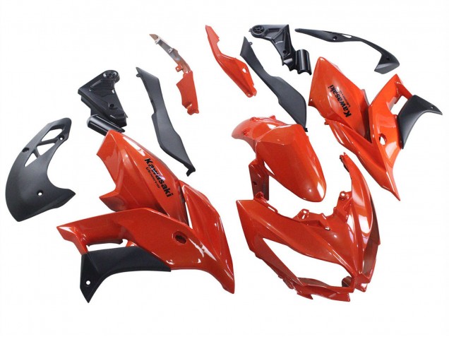 Kawasaki Versys 650 Motorrad Verkleidung 2015-2021 - Rot Matt Schwarz