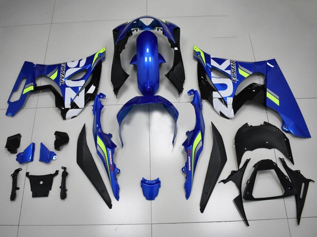 Suzuki GSXR 1000 Motorrad Verkleidung 2017-2024 - Blau Weiss Grun