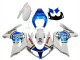 Suzuki SV650 Motorrad Verkleidung 2003-2013 - Weiss Blau Lucky Strike Motul