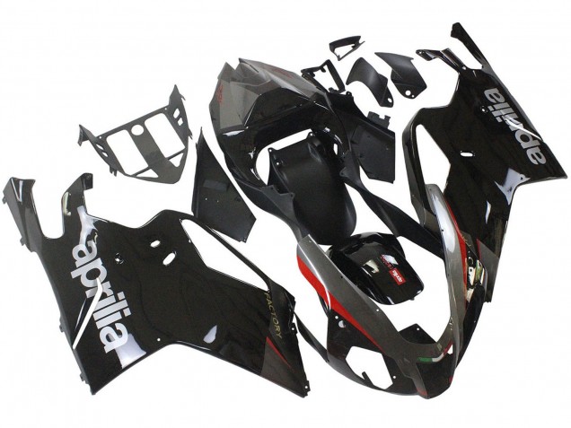 Aprilia RSV1000 Motorrad Verkleidung 2003-2006 - Glanzendes Schwarz Grau Rot