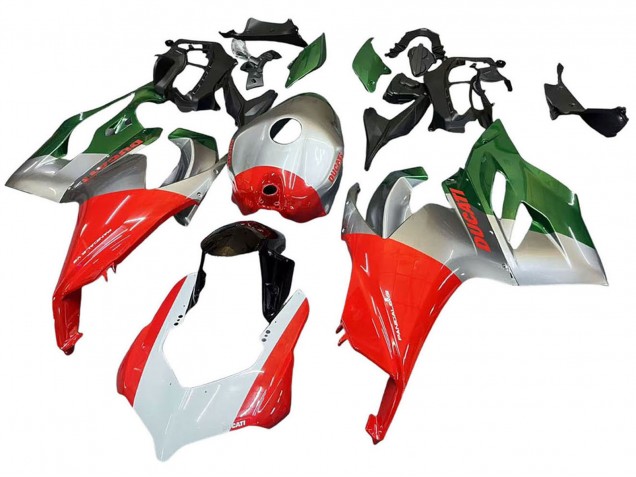 Ducati Panigale V2 Motorrad Verkleidung 2020-2024 - Silber Rot Grun