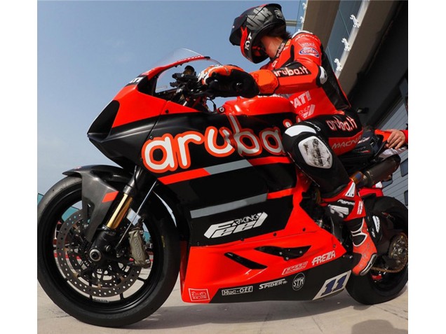 Ducati Panigale V4 V4S Motorrad Verkleidung 2018-2019 - Rot Glanzendes Schwarz Aruba 11