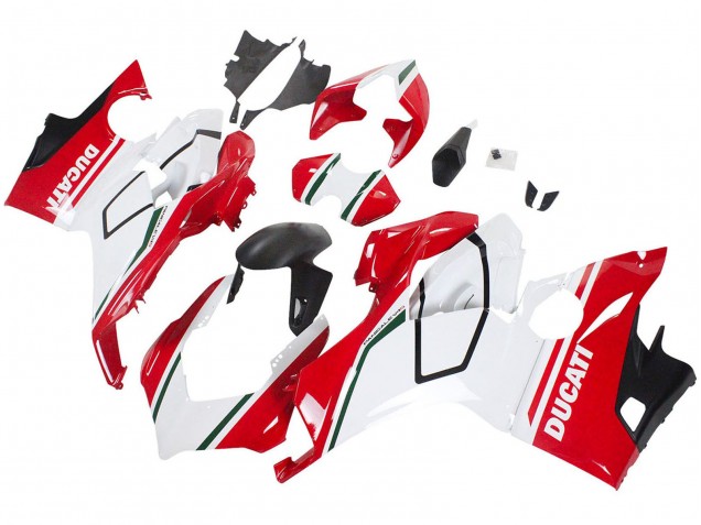 Ducati Panigale V4 V4S Motorrad Verkleidung 2018-2019 - Weiss Rot Matt Schwarz