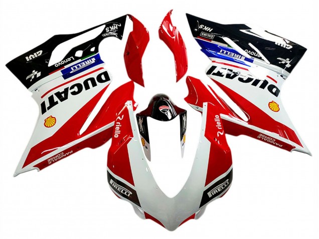 Ducati Panigale V4 V4S Motorrad Verkleidung 2018-2019 - Weiss Rot Glanzendes Schwarz Lenovo